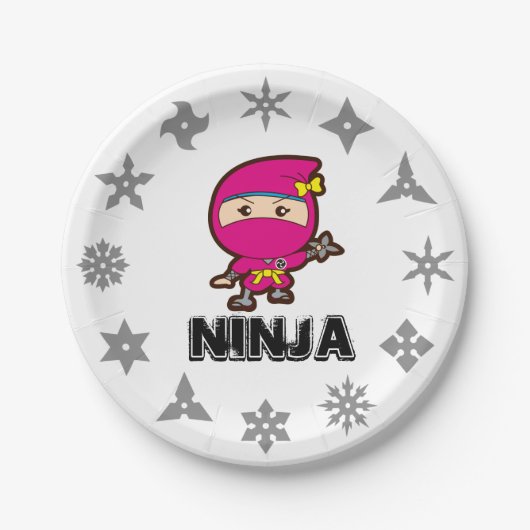 Ninja Girl Pappteller (Vorderseite)