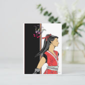 NINJA GIRL POSTKARTE (Stehend Vorderseite)