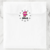 Ninja Girl Runder Aufkleber (Tasche)