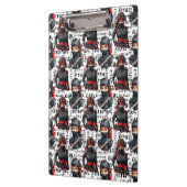 Ninja Girls Anime With Text Pattern Design Klemmbrett (Links)