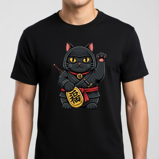 Ninja Glückskatze T-Shirt