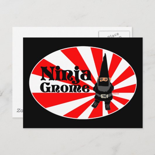 Ninja Gnome Postkarte (Vorne/Hinten)