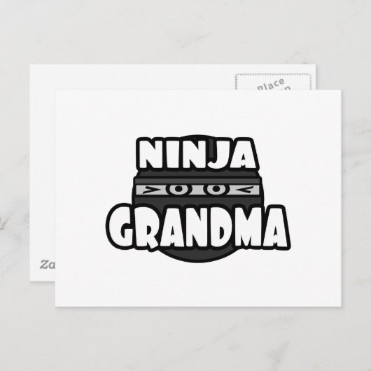 Ninja Grandma Postkarte (Vorne/Hinten)