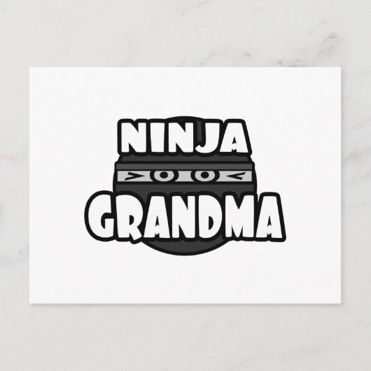 Ninja Grandma Postkarte (Vorderseite)