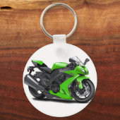 Ninja Green Bike Schlüsselanhänger (Vorderseite)