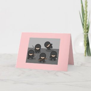Ninja Greeting Card (Pink) Karte