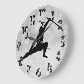 Ninja Große Wanduhr (Winkel)