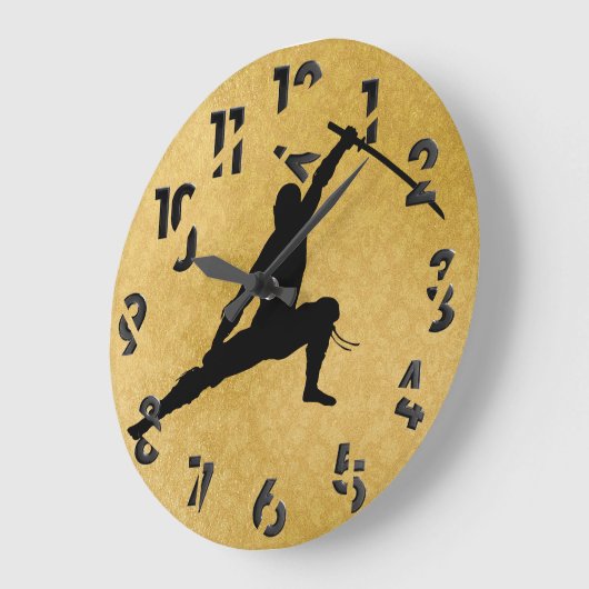 Ninja Große Wanduhr (Winkel)