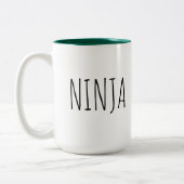 Ninja grüner Innenraum-innere Kaffee-Tasse Zweifarbige Tasse (Links)