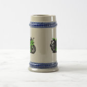 Ninja grünes Fahrrad Bierglas (Mittel)