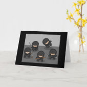 Ninja Gruß-Karte oder Anmerkungs-Karte (freier Karte (Gelbe Blume)