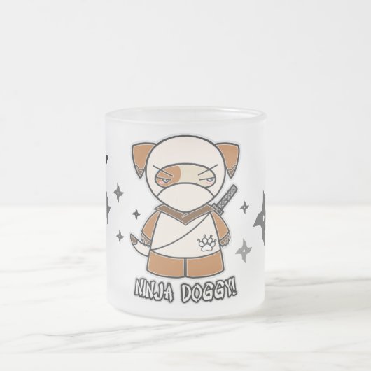 Ninja Hündchen! Mit Shurikens Tasse (Mittel)