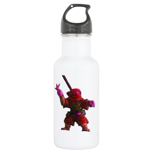 Ninja im Rot Trinkflasche (Vorderseite)