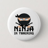 Ninja im Training Button (Vorderseite)