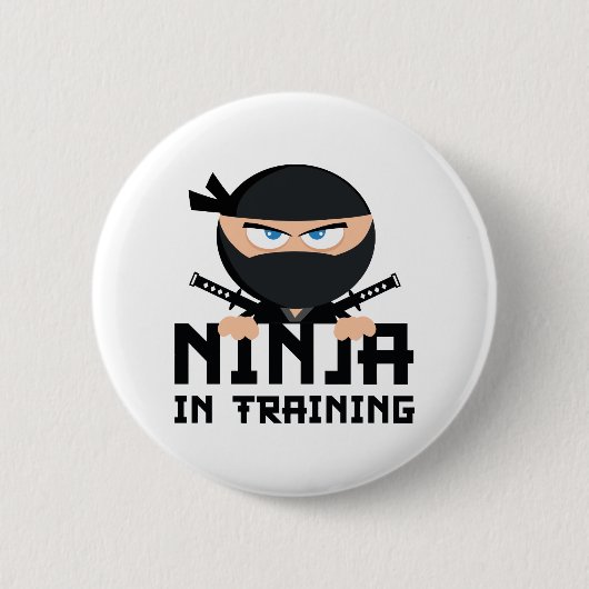 Ninja im Training Button (Vorderseite)