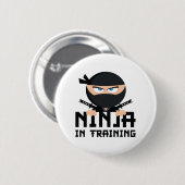 Ninja im Training Button (Vorne & Hinten)