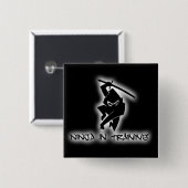 ninja im Training Button (Vorne & Hinten)