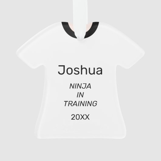 Ninja im Training Gelbgürtel Ornament (Rückseite)