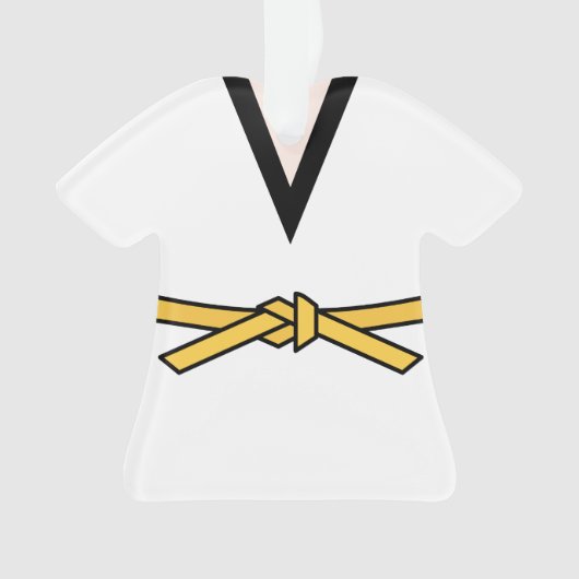 Ninja im Training Gelbgürtel Ornament (Vorderseite)