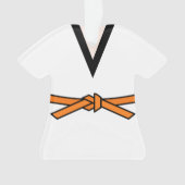 Ninja in Ausbildung Orangengürtel Personalisiert Ornament (Vorderseite)
