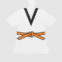 Ninja in Ausbildung Orangengürtel Personalisiert Ornament