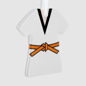 Ninja in Ausbildung Orangengürtel Personalisiert Ornament (Vorderseite)