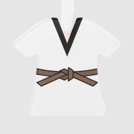 Ninja in der Ausbildung Braungürtel Personalisiert Ornament