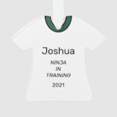 Ninja in der Ausbildung Tang Soo tun grünen Gürtel Ornament (Rückseite)