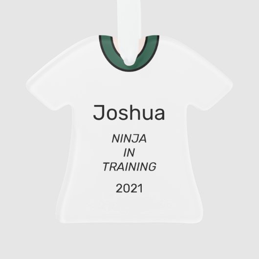 Ninja in der Ausbildung Tang Soo tun grünen Gürtel Ornament (Rückseite)