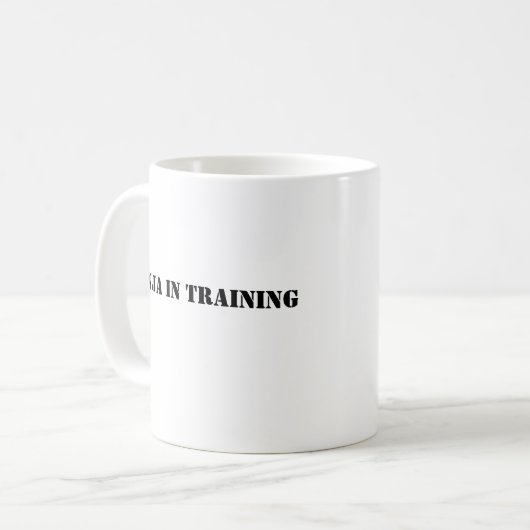 Ninja in der Trainings-Tasse Kaffeetasse (Vorderseite Links)
