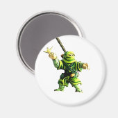 Ninja in Green Magnet (Vorderseite/Rückseite)