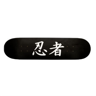 Ninja in japanischem Kanji Skateboard
