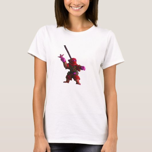 Ninja in Rot T-Shirt (Vorderseite)