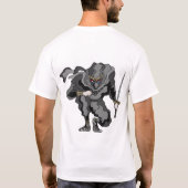 Ninja in schwarzer Kleidung. T-Shirt (Rückseite)