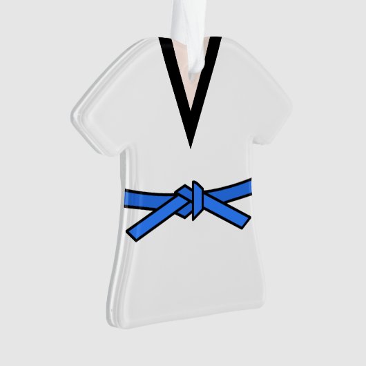 Ninja in Training Blue Belt Personalisiert Ornament (Vorderseite)