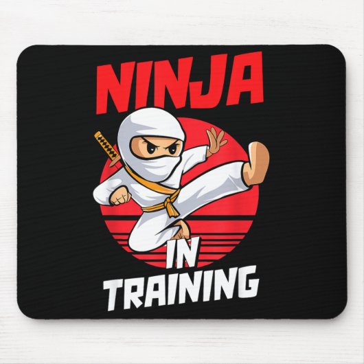 Ninja In Training Costume Party Warrior Boys Girls Mousepad (Vorne)