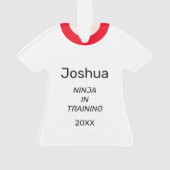 Ninja in Training Martial Arts Belt Personalisiert Ornament (Rückseite)