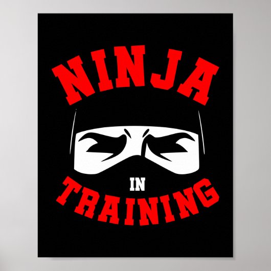 Ninja in Training Martial Arts Karate Poster (Vorne)