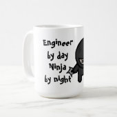 Ninja Ingenieur-Tasse Kaffeetasse (Vorderseite Links)