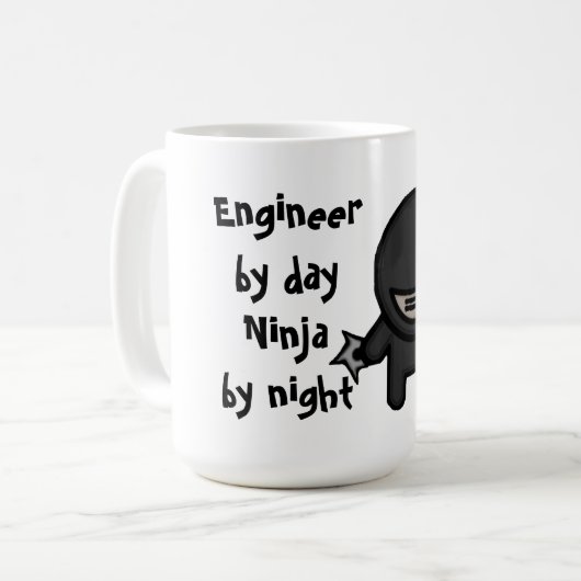 Ninja Ingenieur-Tasse Kaffeetasse (Vorderseite Links)