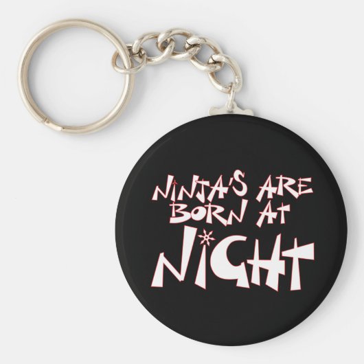 Ninja ist nachts Geboren Schlüsselanhänger (Vorne)