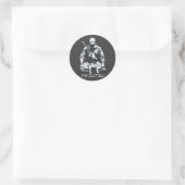 Ninja Japanese Ninjutsu Assassin Design Runder Aufkleber (Tasche)