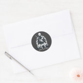 Ninja Japanese Ninjutsu Assassin Design Runder Aufkleber (Umschlag)