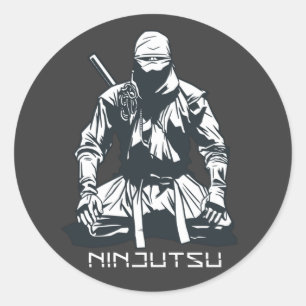 Ninja Japanese Ninjutsu Assassin Design Runder Aufkleber