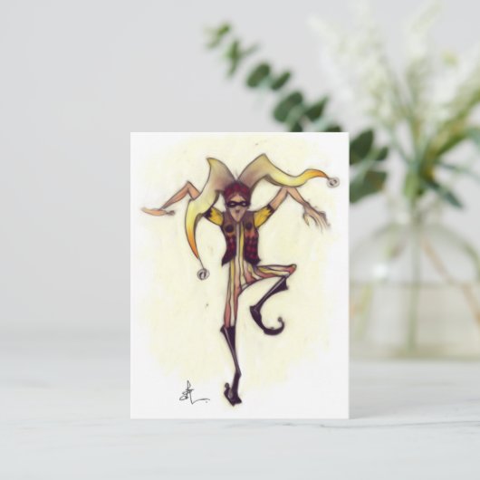 Ninja Jester Postkarte (Stehend Vorderseite)