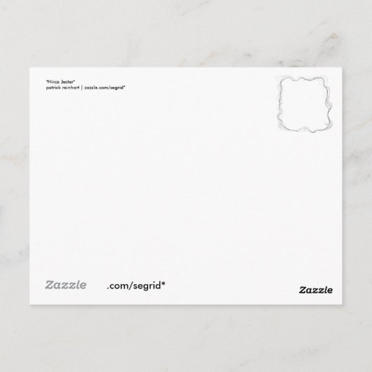 Ninja Jester Postkarte (Rückseite)