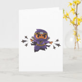 Ninja Junge, niedliche Ninja Karte (Gelbe Blume)