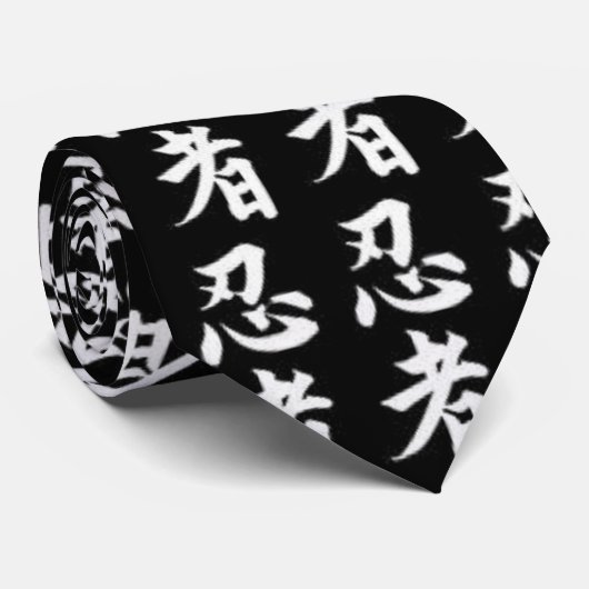 Ninja Kalligraphie-Krawatte Krawatte (Gerollt)