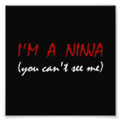 Ninja kann mich nicht sehen fotodruck (Vorne)