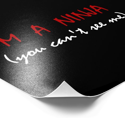 Ninja kann mich nicht sehen fotodruck (Ecke)